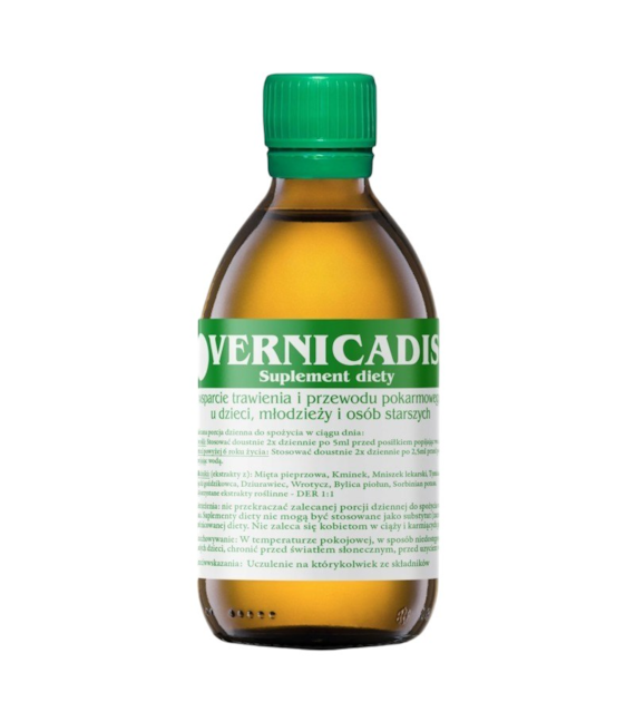 VERNICADIS 100ml - suplement diety - wrotycz, piołun, goździk, mniszek, dziurawiec, kminek, mięta, tymianek