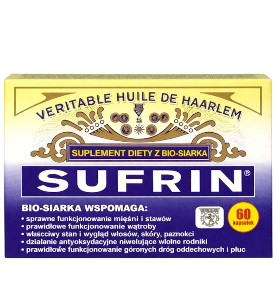 SUFRIN suplement diety z BIO-SIARKĄ 125mg, 60 kapsułek