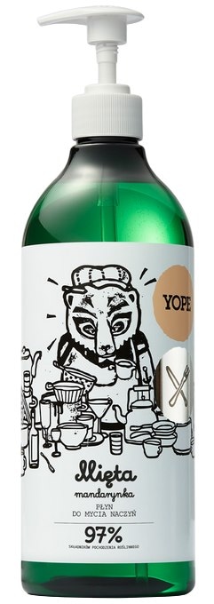 YOPE Płyn do mycia naczyń Mięta i mandarynka 750ml