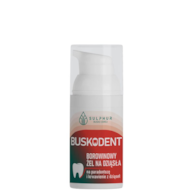BUSKODENT Borowinowy żel na dziąsła na paradontozę i krwawienie dziąseł bez fluoru 35g SULPHUR