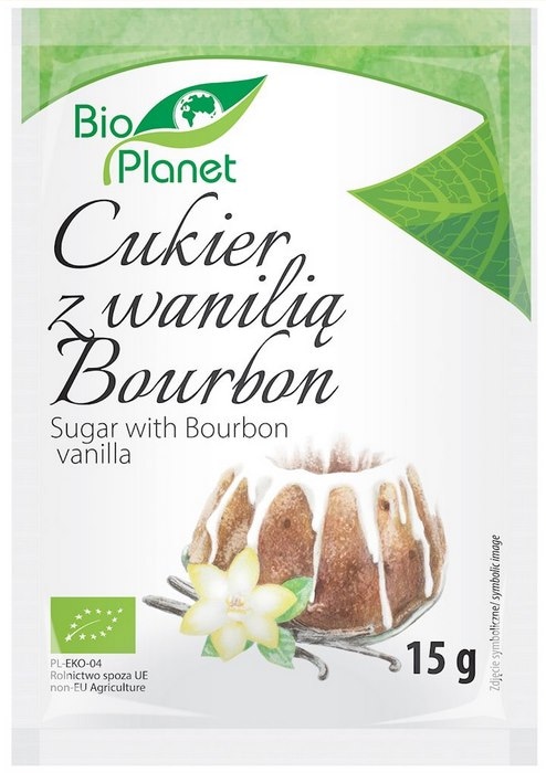 BIO PLANET Cukier z wanilią Bourbon BIO 15g