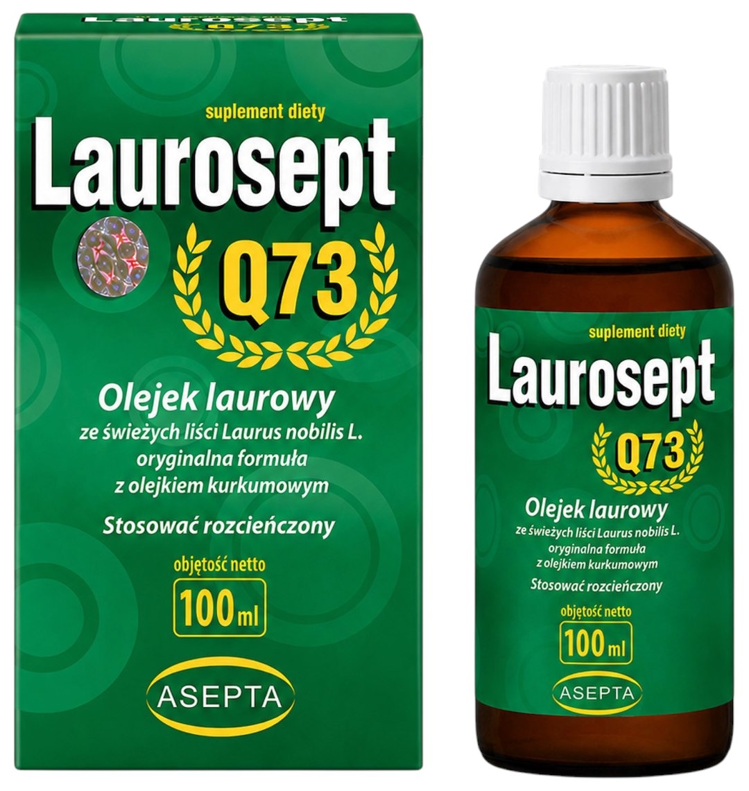ASEPTA Laurosept Q73 100ml - Olejek laurowy + olejek z kurkumy