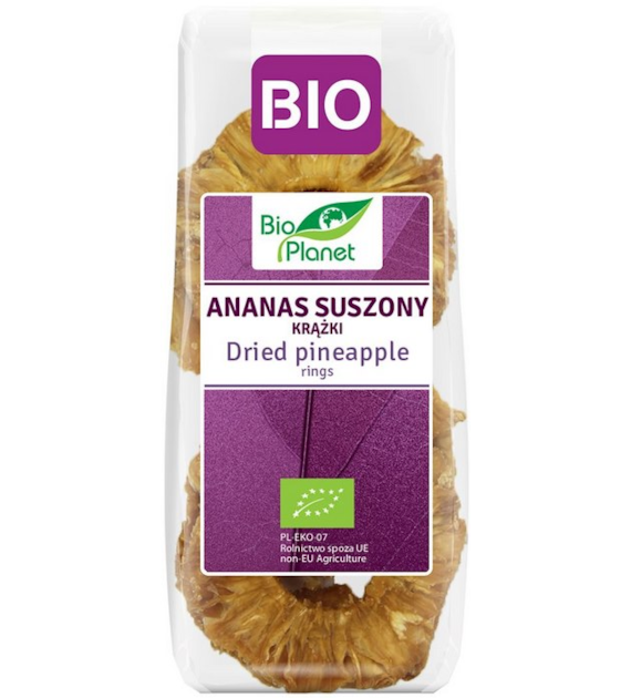 BIO PLANET Ananas krążki suszone BIO 100g