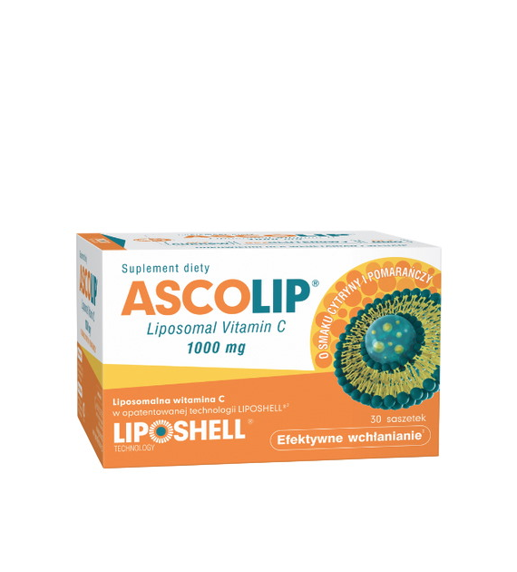 ASCOLIP 1000 mg Liposomalna Witamina C, 30 saszetek