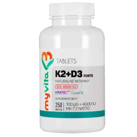 MyVita Witamina K2 100mcg + D3 4000 IU, 250tabl.
