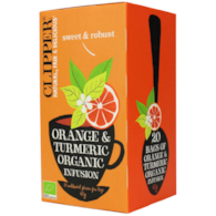 CLIPPER Herbatka Orange & Turmeric z kurkumą i skórką pomarańczy BIO 20*2g