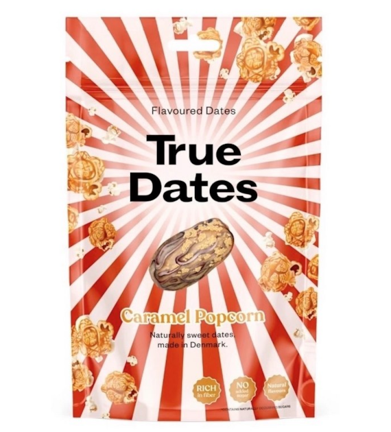 TRUE DATES Caramel Popcorn 100g - daktyle o smaku karmelowego popcornu