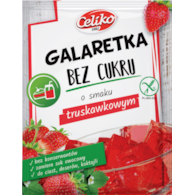 Galaretka o smaku truskawkowym bez cukru bezglutenowa 14g CELIKO