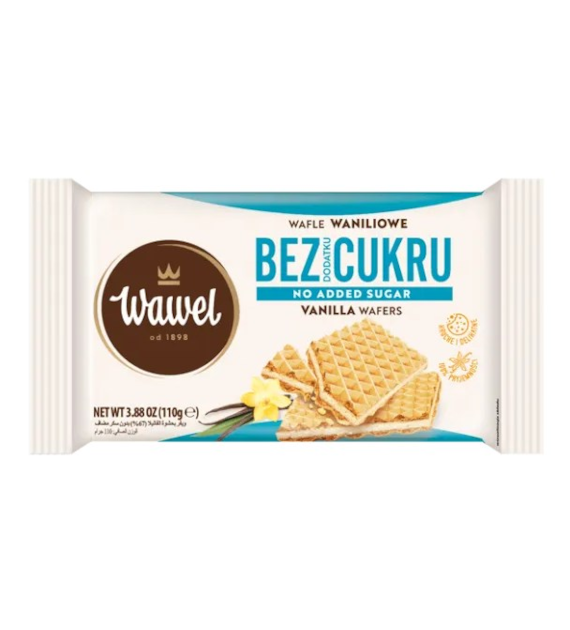 Wafle waniliowe bez dodatku cukru 110g WAWEL