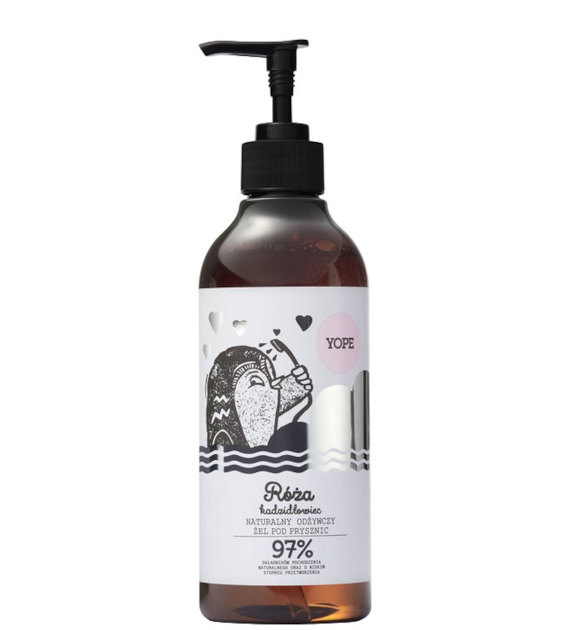YOPE Żel pod prysznic naturalny Róża i Kadzidłowiec 400ml