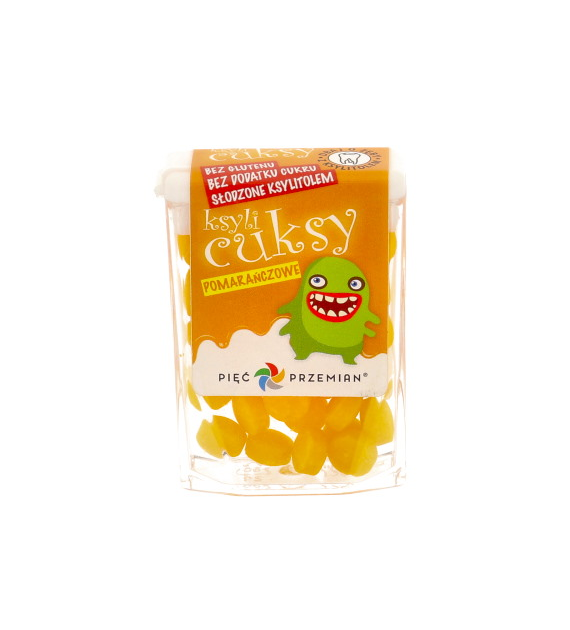PIĘĆ PRZEMIAN Cuksy pomarańczowe z ksylitolem 13g