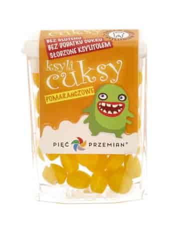 PIĘĆ PRZEMIAN Cuksy pomarańczowe z ksylitolem 13g