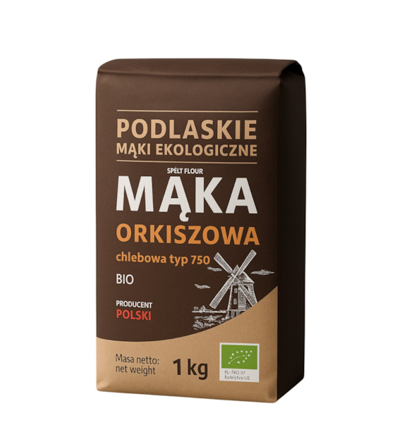 Mąka orkiszowa chlebowa typ 750 BIO 1kg BIOLIFE - PODLASKIE EKOLOGICZNE