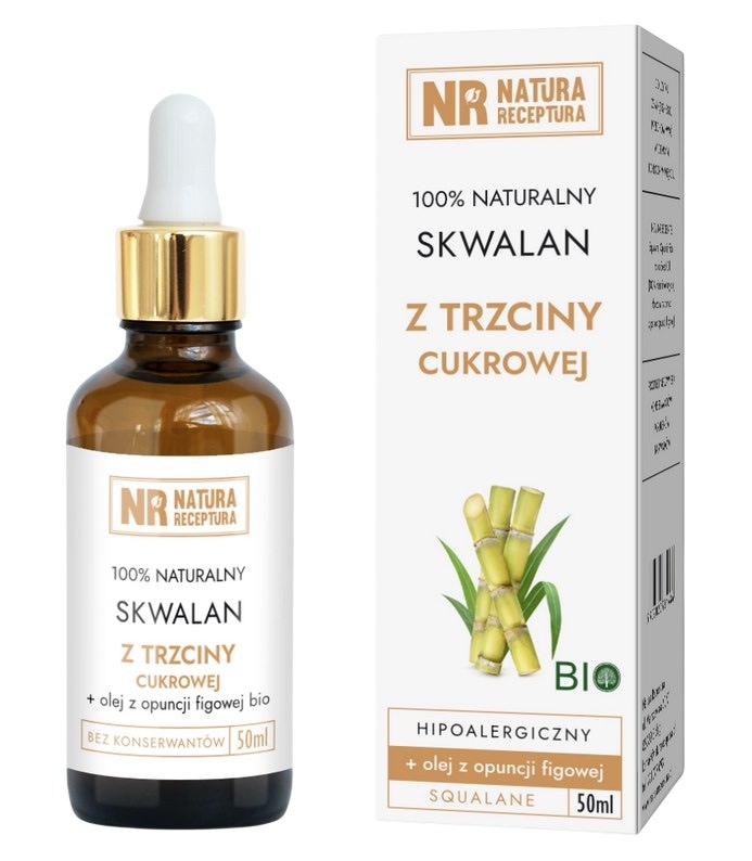 Skwalan z trzciny cukrowej 50ml NATURA RECEPTURA