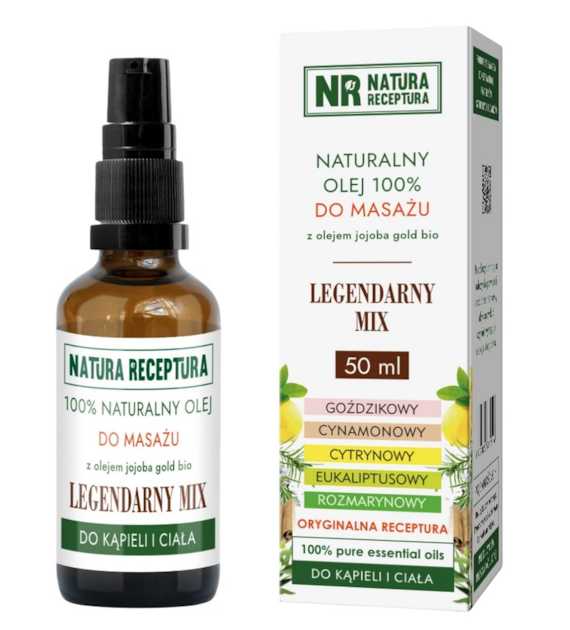 Olej do masażu legendarny mix z olejem jojoba 50ml NATURA RECEPTURA