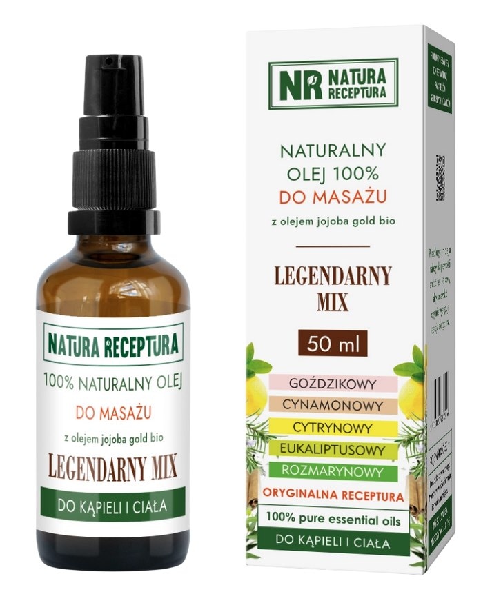 Olej do masażu legendarny mix z olejem jojoba 50ml NATURA RECEPTURA