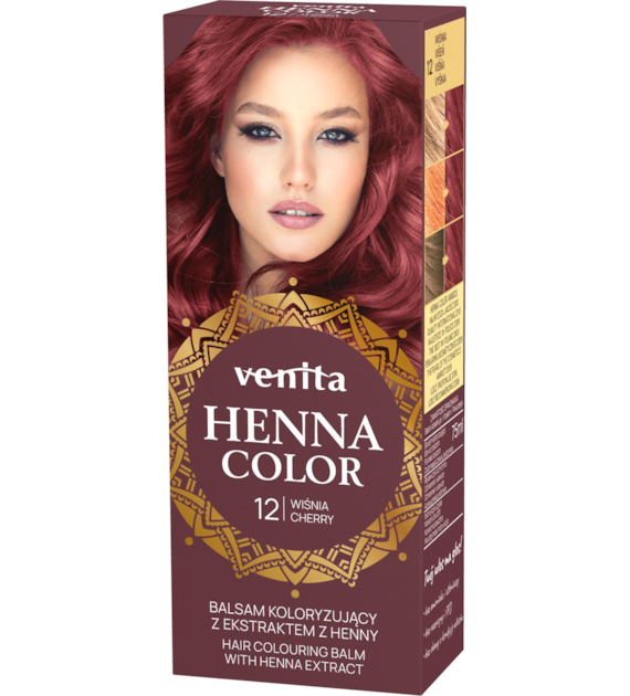 VENITA henna tuba nr 12 wiśnia 75ml - balsam koloryzujący