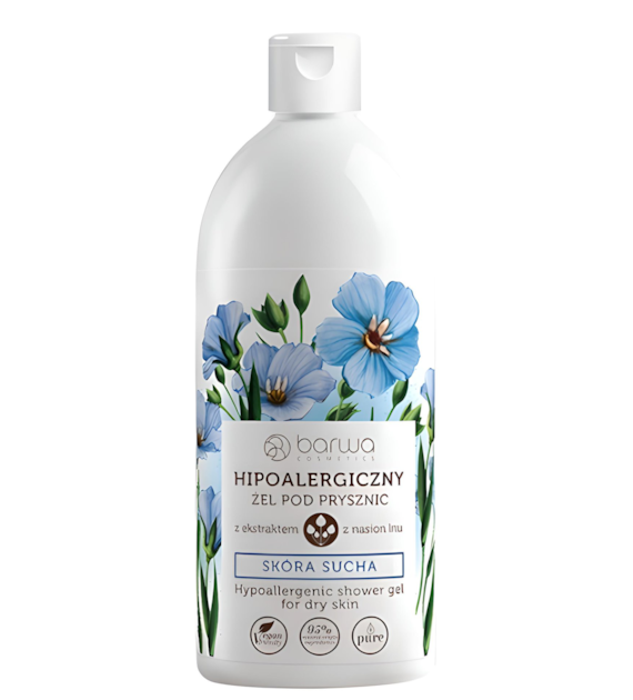 Hipoalergiczny żel pod prysznic z ekstraktem z lnu 400ml BARWA