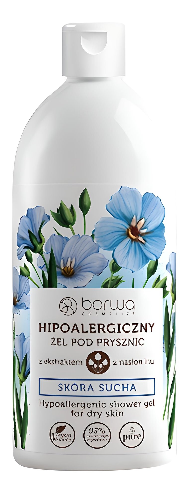 Hipoalergiczny żel pod prysznic z ekstraktem z lnu 400ml BARWA