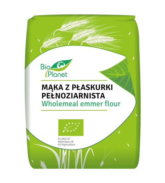 BIO PLANET Mąka z płaskurki pełnoziarnista BIO 1 kg