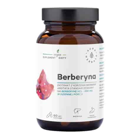 AURA HERBALS Berberyna HCL 490mg, 60 vkaps. - Berberis aristata