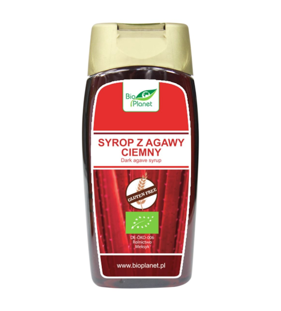 BIO PLANET Syrop z agawy ciemny bezglutenowy BIO 350g (250ml)