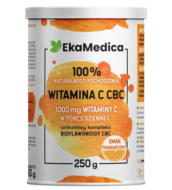 EkaMedica Witamina C CBC 100% naturalna w proszku 250g
