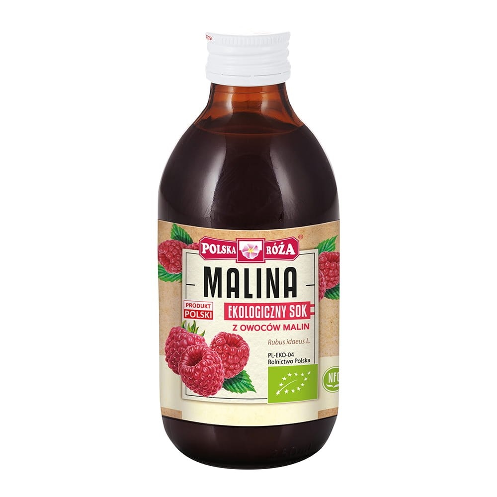 Ekologiczna Malina sok 100% 250ml POLSKA RÓŻA