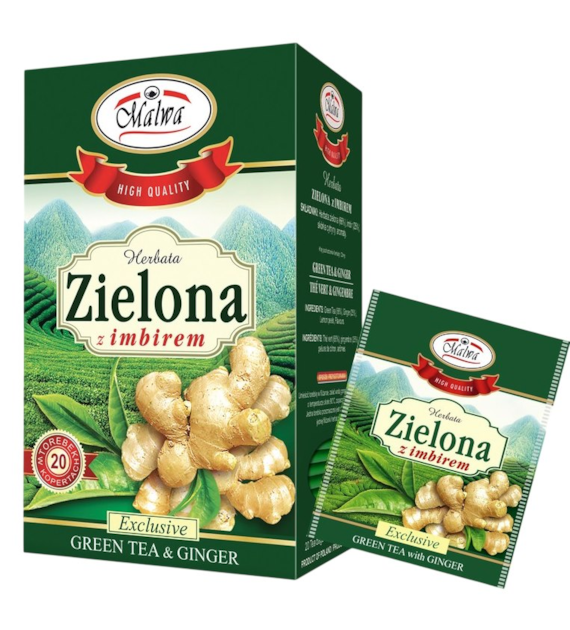 Herbata zielona + imbir FIX 20*1,5g MALWA