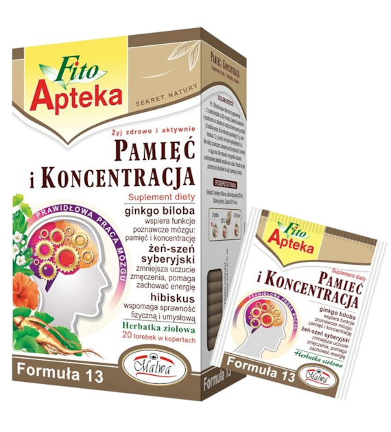 F13 Pamięć i koncentracja herbatka 20*2g MALWA