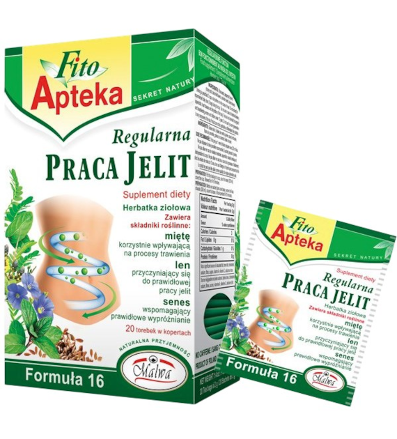 F16 Regularna Praca Jelit herbatka 20*2g MALWA