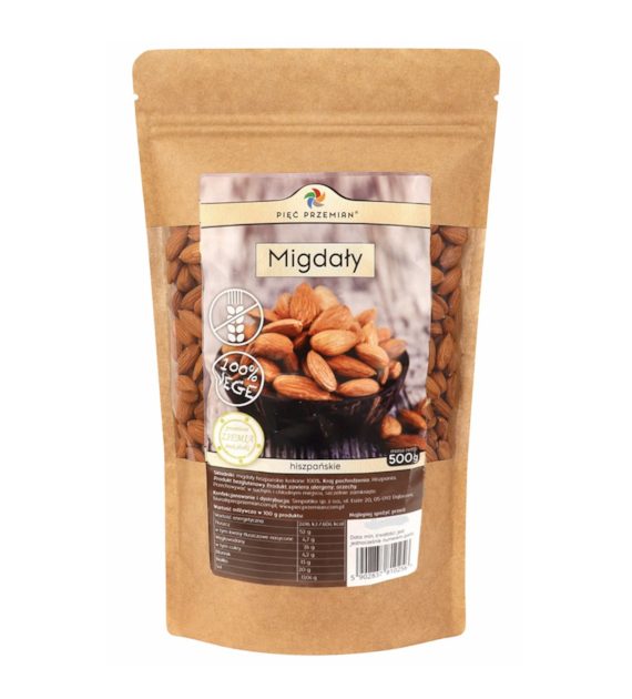 PIĘĆ PRZEMIAN Migdały 500g