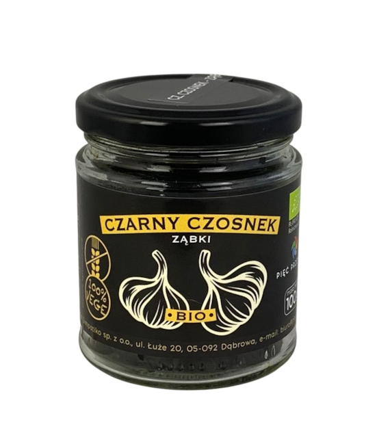 PIĘĆ PRZEMIAN Czarny czosnek - ząbki bez łupiny BIO 100g