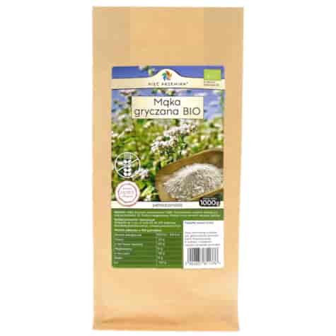 PIĘĆ PRZEMIAN Mąka gryczana pełnoziarnista BIO bezglutenowa 1000g