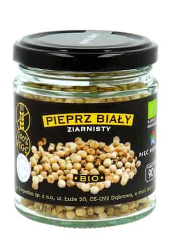 PIĘĆ PRZEMIAN Pieprz biały ziarnisty bezglutenowy BIO 90g