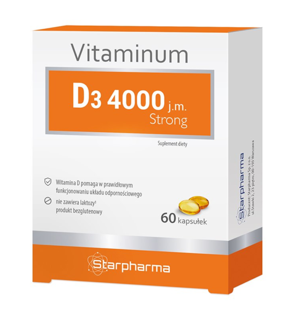 Vitaminum D3 4000 Strong 60kaps. STARPHARMA