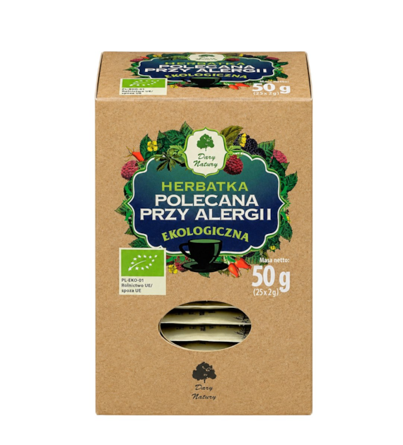 Herbatka Polecana przy alergii fix BIO 25*2g DARY NATURY