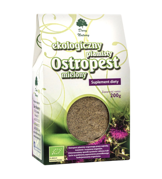 Ostropest plamisty mielony BIO 200g DARY NATURY - suplement diety