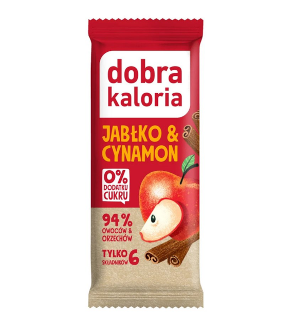 DOBRA KALORIA Baton Jabłko i cynamon 35g KUBARA