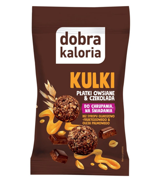 DOBRA KALORIA Kulki Płatki owsiane i czekolada 40g KUBARA
