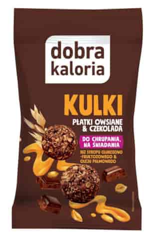 DOBRA KALORIA Kulki Płatki owsiane & czekolada 40g KUBARA