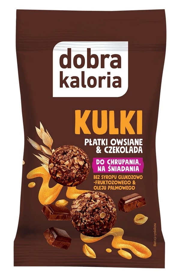 DOBRA KALORIA Kulki Płatki owsiane i czekolada 40g KUBARA