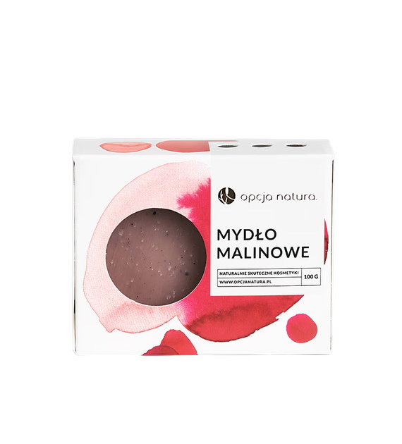 Mydło malinowe w kostce 100g OPCJA NATURA
