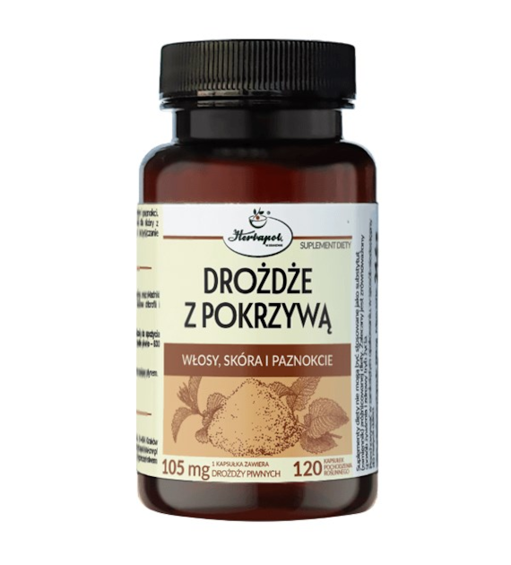 Drożdże z pokrzywą 120kaps. HERBAPOL KRAKÓW