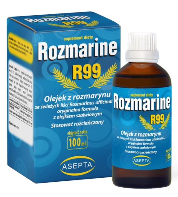 ASEPTA Rozmarine R99 100ml - Olejek z rozmarynu + olejek szałwiowy