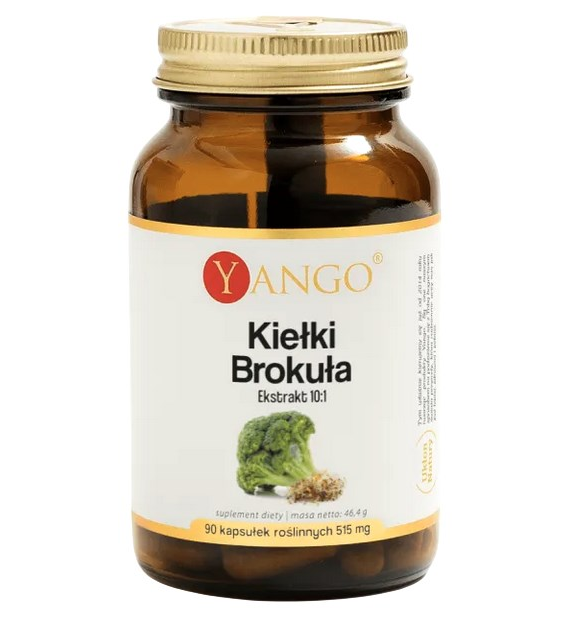 YANGO Kiełki brokuła ekstrakt 10:1 425mg, 90 kaps.