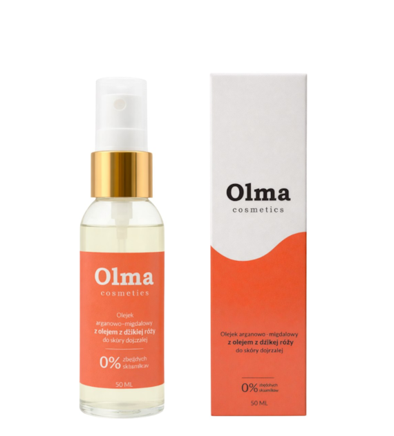 OLMA COSMETICS Olejek arganowo-migdałowy z olejem z dzikiej róży do skóry dojrzałej 50ml