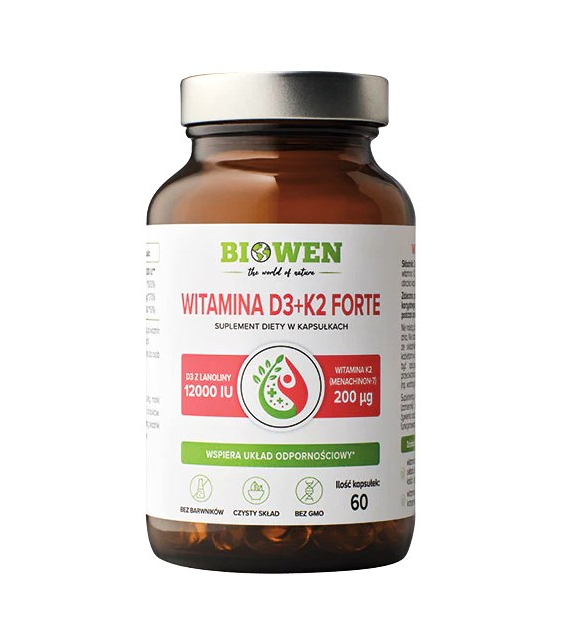 BIOWEN Witaminy D3+K2MK7 (4000IU+100mcg) 90 kaps.