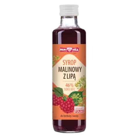 Syrop malinowy z lipą 46% soku 250ml POLSKA RÓŻA