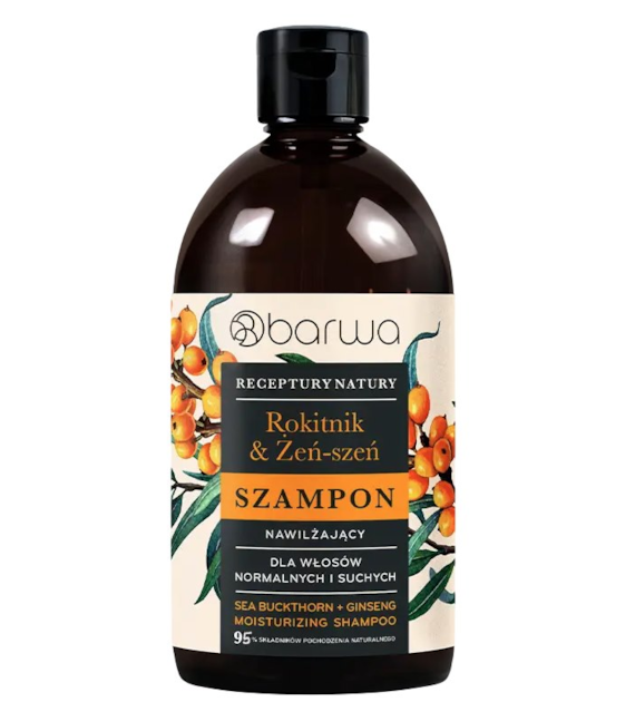Szampon rokitnik & żeń-szeń nawilżający 380ml BARWA RECEPTURY NATURY